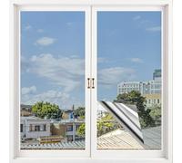 HEOHE Film Fenêtre Anti Regard,90 x 400cm Film pour Fenêtre Anti UV et Anti Chaleur, Cuisine Chambre Bureau Film pour Fenêtres avec Protection de la Vie Privée Pendant la Journée, Argenté