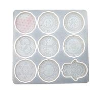 Heoter Moule en silicone fait à la main en forme de fleur de vie pour boucles d'oreilles pendantes