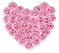 HEOUCH 144 Pièces Fleurs Artificielles, Rose Artificielle en Mousse, Mini Fausse Fleur Decoration, pour DIY Valentine Fête de Mariage Décoration de Vacances, Décoration de Fleurs de 2cm (Rose)