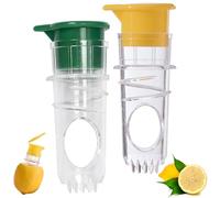 HEOUCH 2 Pièces Presse Citron Manuel, Presse Agrumes Manuel, Presse-Agrumes avec Couvercle, étui Transparent, Petit Presseur Manuel, Séparateur de Particules de Fruits