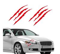 HEOUCH 2 Pièces Stickers Voiture Monster Claw, Folie Autocollant Voiture de Lampe, Stickers pour Voiture Imperméables, Décoration pour Voitures Motos Casques de Motos Skateboards Snowboards