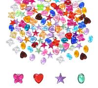 HEOUCH 200 Pièces Diamants de Couleur, Acrylique et Pierre Precieuse, Pierre Precieuse Enfant, Convient pour les Costumes, les Fêtes, la Décoration des Paysages, les Cadeaux Exquis de Bricolage