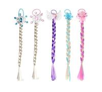 HEOUCH 5 Pièces Hair Tinsel Colorée, Mèches Cheveux de Neige, Tresse pour Enfants de Coquillage, des Styles Réalistes qui Apportent Plus de Couleur et de Plaisir à Vos Cheveux et à Votre Vie