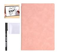HEOUCH Petit Tableau Blanc, Non Magnétique, Effaçable, Mini Ardoise Blanche, Cahier Portable, écriture Recto Verso, avec Marqueur et Chiffon, pour Adapté à Maison, Bureau, L'école
