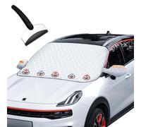 HEOUCH Protege Pare Brise Givre, Couverture Pare Brise Voiture, Windshield Snow Covers, avec Aimant et Couvercles de Rétroviseurs, Pliable, étanche à l'eau, à la Neige, à la Glace, Antigel