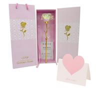 HEOUCH Tige Fleur Eternelle, Coffret Cadeau Bouquet Rose Eternelle, Cadeau Rose Artificielle pour Femmes, Carte Cœur, Convient pour la Saint-Valentin, la Fête des Mères, Un Anniversaire (B)