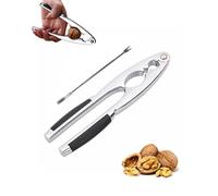 HEOXIN Casse Noix Professionnel, Casse Noisette en Métal, Casses Noix sans Effort avec Aiguille À Noisette, Casse-Noix Antidérapante, Polyvalent Casse-Noisettes pour Amande Châtaigne Noisettes