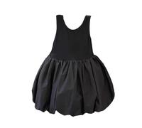 HEOXIN Robe Princesse Bouffante pour Nouveau-nées, Robe Tutu sans Manches à Col Rond avec Dos Nu et Cordons Croisés pour Les Séances Photo et Les Fêtes d'anniversaire, 8 à 9 Ans, Noir