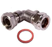 hep® Vanne de service coudée 1,27 cm avec rondelle chromée