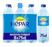 HEPAR - Eau minérale naturelle riche en magnésium - Lot de 6x75 CL