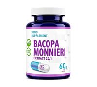 Hepatica Bacopa Monnieri (Brahmi) 8.000 mg Équivalent | Extrait de Feuille 20:1 400 mg | 120 Gélules Véganes | Plante Ayurvédique | GMP & laboratoire indépendant