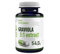 Hepatica Extrait de fruit de Graviola équivalent à 2500 mg (500 mg d'extrait 5:1) 90 gélules végétales, Testé par un Laboratoire tiers, sans gluten ni OGM