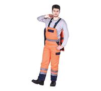 hépatique & Hollman LH-BIBWINTER_L Pantalon de protection rembourré Orange/bleu foncé Taille L