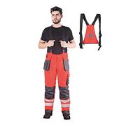 hépatique & Hollman LH-FMNWX-B_CSBXL Pantalon de protection rembourré Rouge/gris/noir Taille XL