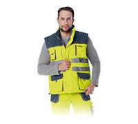 hépatique & Hollman LH-Fmnx-V Gilet de protection rembourré Jaune/bleu foncé/gris Taille XL