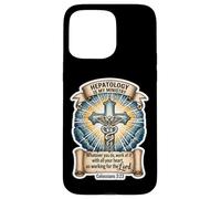 Hépatologue chrétien Hépatologie is My Ministtry Doctor God Coque pour iPhone 15 Pro Max
