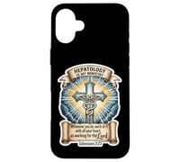 Hépatologue chrétien Hépatologie is My Ministtry Doctor God Coque pour iPhone 16 Plus