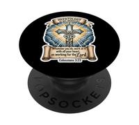 Hépatologue chrétien Hépatologie is My Ministtry Doctor God PopSockets PopGrip Adhésif