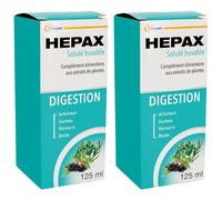 Hepax®, Complément alimentaire aux extrait de plantes avec du boldo pour le confort digestif*. 125 ml solution buvable. Solution(S) 2x125