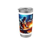 Hephaestus Dieu grec du feu - Artisanat - Forge Gobelet isotherme en acier inoxydable double paroi