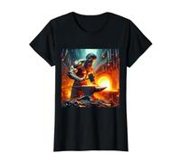 Hephaestus Dieu Grec du feu - Artisanat - Forge T-Shirt Graphique avec Valeur, Femme, Noir, XS