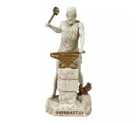 Héphaïstos Statue Dieu du feu - Sculpture patine grise de 18 cm