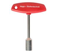 Hepp Stollentechnik Clé à douille hexagonale - ouverture de 14mm pour un montage/démontage facile des crampons