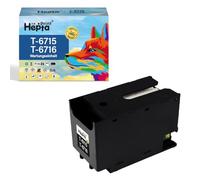 Hepta Print Boîte de maintenance T6715 T6716 de rechange pour Epson C13T671500 / C13T671600 Compatible avec Epson Workforce Pro WF-4720DWF WF-4725DWF WF-4730DTWF WF-4740DTWF WF-C5210DW WF-C5290DW