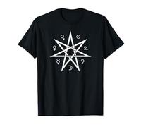 Heptagram / Septagram 7 Pointed Fairy Star With Planet Signs T-Shirt