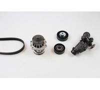 HEPU PK04720TH Pompe à eau+Jeu de courroie trapézoïdale à nervures pour BMW
