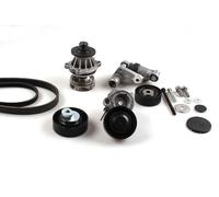 HEPU PK04721 Pompe à eau+Jeu de courroie trapézoïdale à nervures pour BMW