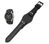 HEPUP Bracelet de montre en cuir véritable pour Fossil CH2592 CH2564 CH2565 CH2891CH3051 bracelet 22 mm pour homme avec rivet style, 20 mm, Agate