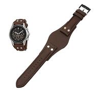 HEPUP Bracelet en cuir véritable pour Fossil CH2592 CH2564 CH2565 CH2891CH3051 Bracelet 22 mm pour homme avec plateau à rivets, 22mm, Cuir, Agate