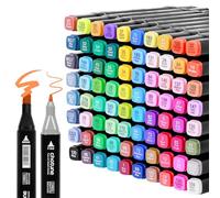 HEQUN Feutre à Alcool, Séchage sûr et Rapide Feutres Coloriage Adulte, Pour Adultes Peinture, Griffonnages Enfants, Animation Art Esquisse, Cadeau Parfait Pour les Débutants en Peinture (80)