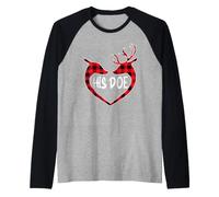 Her Buck His Doe Reindeer Christmas Assorti Couples Christmas Manche Raglan