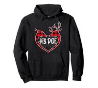 Her Buck His Doe Reindeer Christmas Assorti Couples Christmas Sweat à Capuche