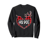 Her Buck His Doe Reindeer Christmas Assorti Couples Christmas Sweatshirt