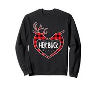 Her Buck His Doe Reindeer Christmas Assorti Couples Christmas Sweatshirt