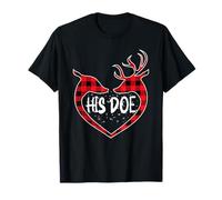 Her Buck His Doe Reindeer Christmas Assorti Couples Christmas T-Shirt