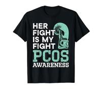 Her Fight is My Fight PCOS Syndrome de l'ovaire polykystique T-Shirt Graphique avec Valeur