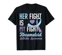 « Her Fight is My Fight » - Sensibilisation à la polyarthrite rhumatoïde T-Shirt Graphique avec Valeur
