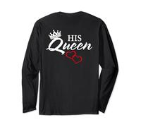 Her King His Queen Paire Couple amoureux dos Manche Longue