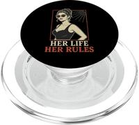 Her Life Her Rules Citation Indépendante Pin Up Girl PopSockets PopGrip pour MagSafe