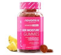 Her Moisture Gummies - Flore Intime et Hydratation des Muqueuses - Biotine, Acide Hyaluronique, Aloe Vera, Racine de Guimauve, 200 Millions d'UFC - Vegan - 60 Gommes - Novomins