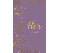Her Vows: Wedding Vow Book: Coastal Shell Design in Dusty Plum and Gold - Lined Vow Booklet for Groom - Beach Wedding Ceremony Keepsake - Mix & Match Set