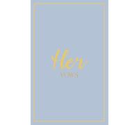 Her Vows: Wedding Vow Book: Morning Blue Cover with Gold Script | Mix & Match Keepsake | Classic Gold Border Series