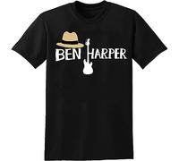 Hera-Boom Ben Harper Guitar T-Shirts Mens Tee Black S