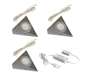 hera Hera Lot de 3 lampes LED sous meuble 2 LED blanc chaud eds + transformateur 15W 61055931102 Quantité:1