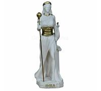 Hera Juno Statue de la déesse romaine grecque reine de Dieux avec accents dorés