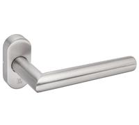 Béquille double sur rosace ovale étroite JADE 1394 inox brossée - HERACLES - B-INOX-RE02